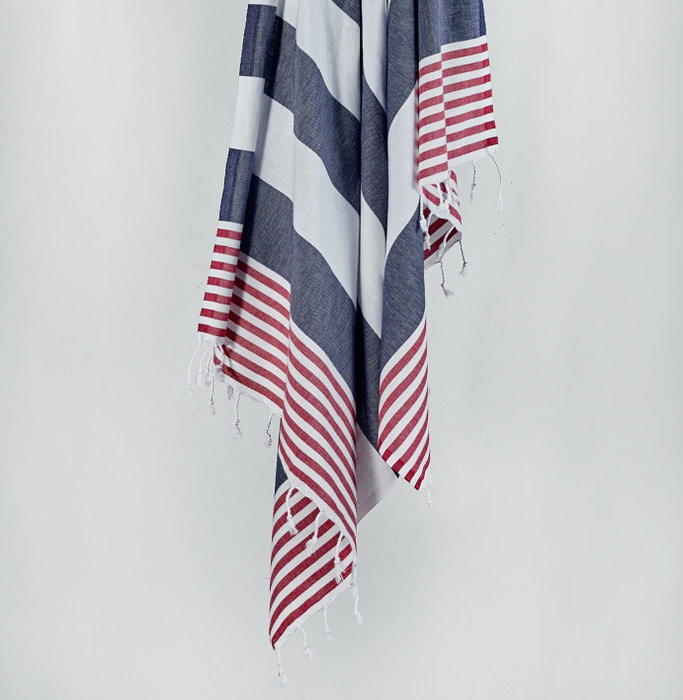 Mijölnir Toalla de playa fouta Rojo, Azul y Blanco